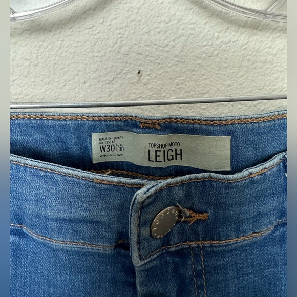TOPSHOP Moto Leigh Skinny Ankle Blue Jeans Jeggings GUC - Picture 5 of 8